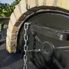 puerta para horno de barro con aislante termico